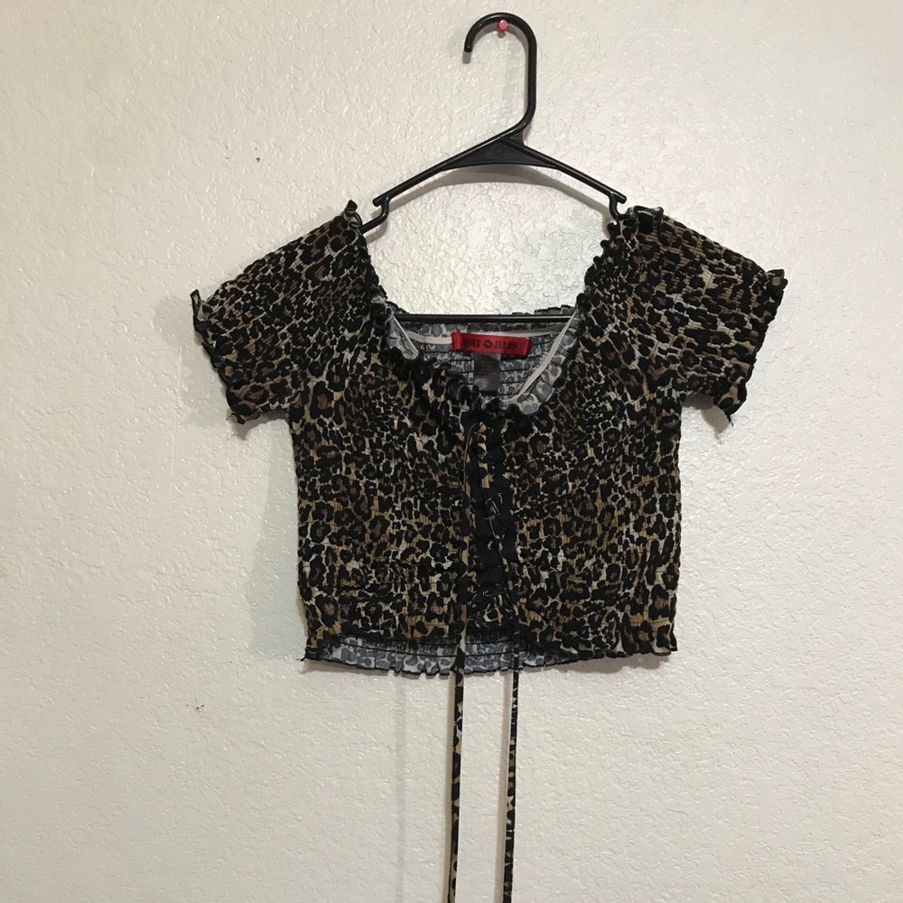 Cheetah Print Corset Crop Top